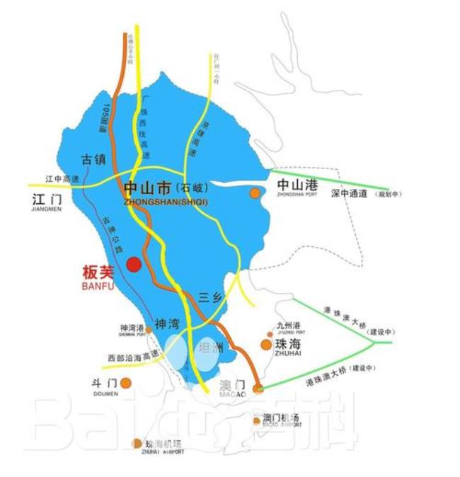 广东中山有多少个镇
