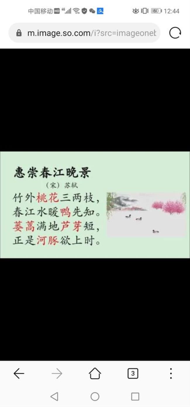 《惠崇春江晚景》的译文是什么