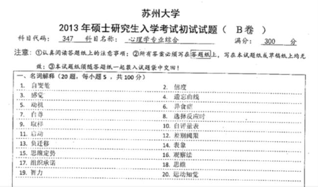 苏州大学研究生报考条件