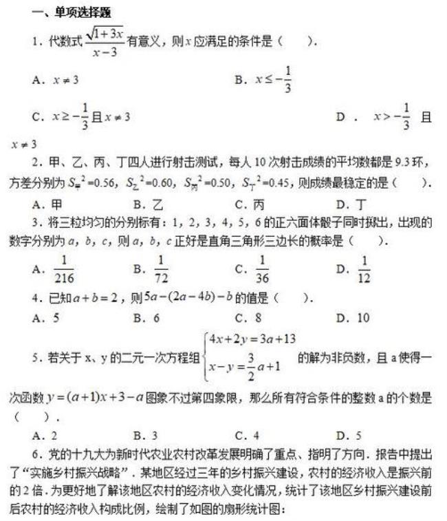 初中数学满分120多少分算后进生