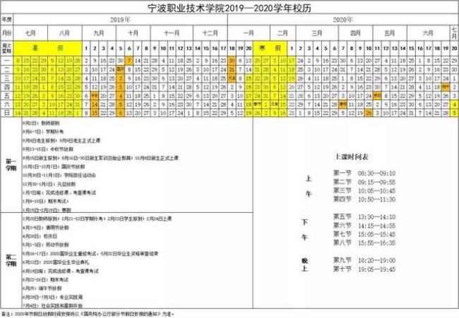 2022宁波高校放假时间