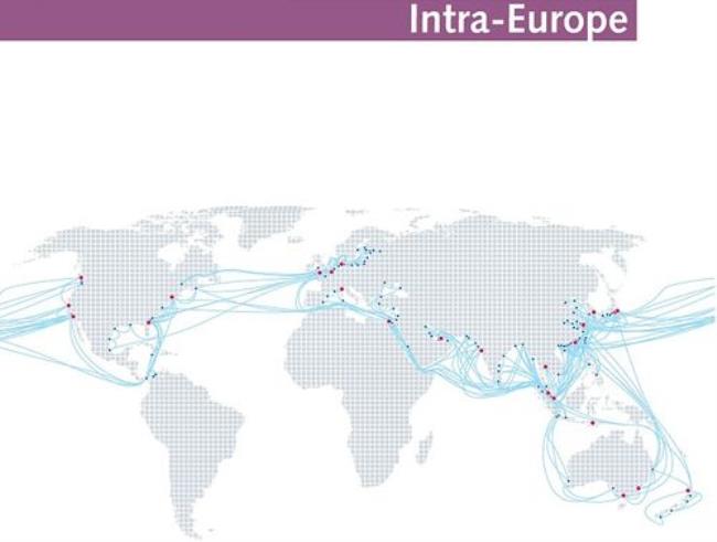 从中国到欧洲的海运航线