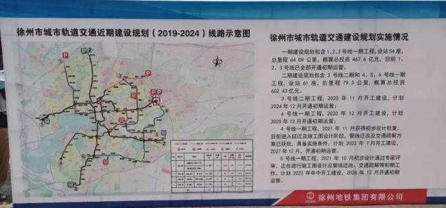 徐州即将开通的地铁