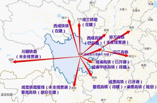 昆明的高铁都通到哪几个省份了