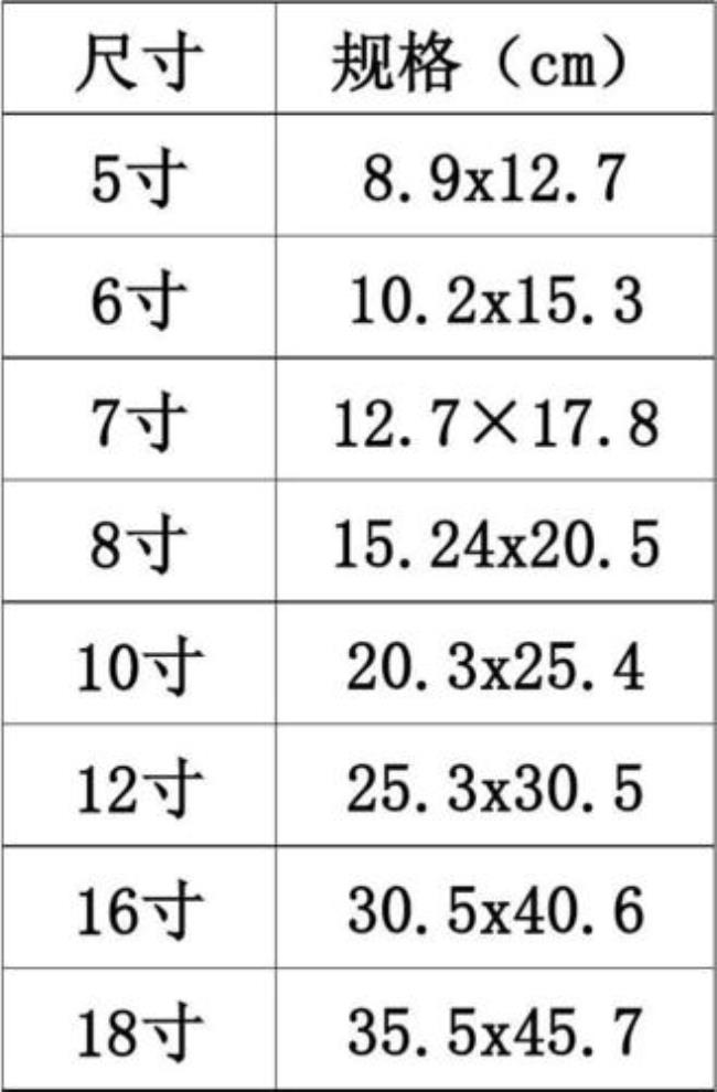 五寸免冠照片的尺寸是多少厘米