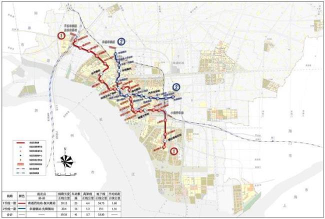 南通地铁3号线全程路线图站名