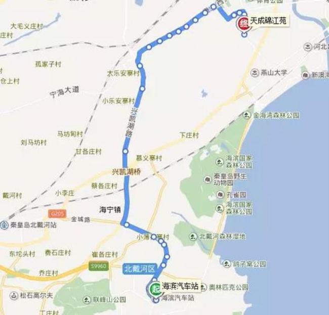 秦皇岛6路公交现行路线