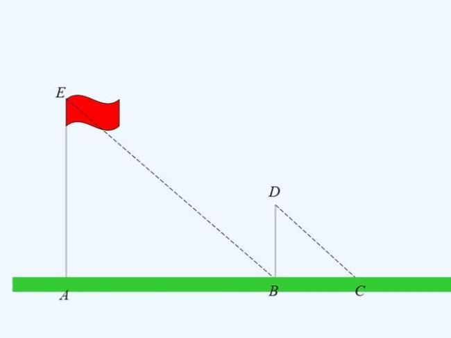 测量国旗杆的高度方法
