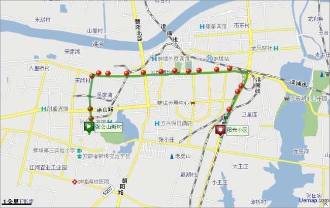 蚌埠166公交车线路