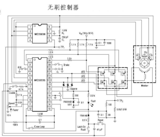 无刷直流电机驱动电路图