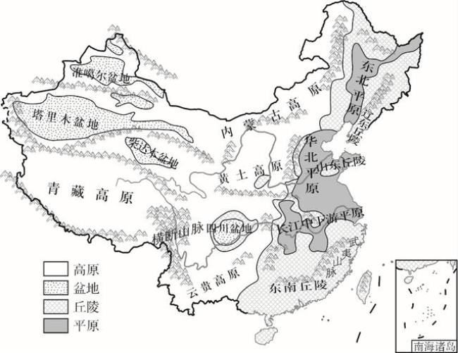 一二级阶梯分界线图