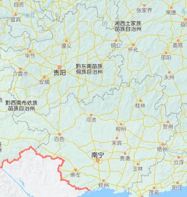 广西与贵州交界地图