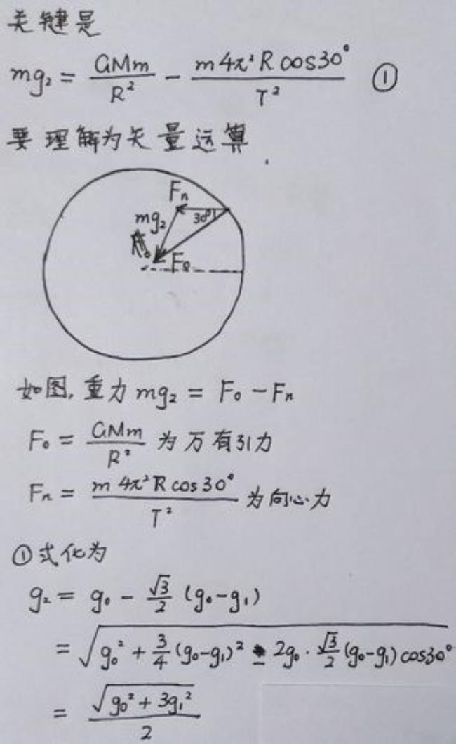 自由落体加速度公式的推导过程