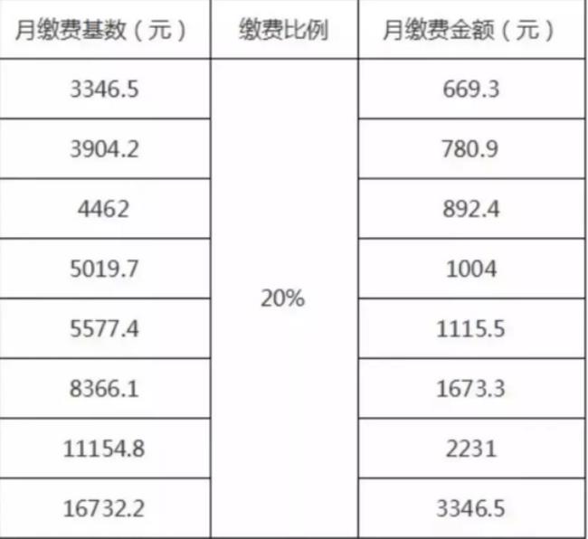 2022年宁夏社保缴费标准