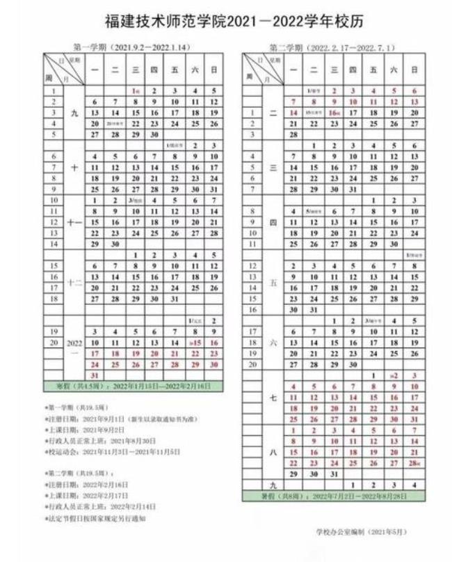 福建技术师范学院新生报到时间