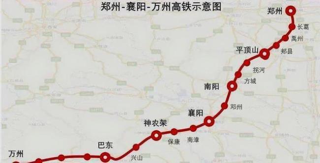 郑渝高铁线路图