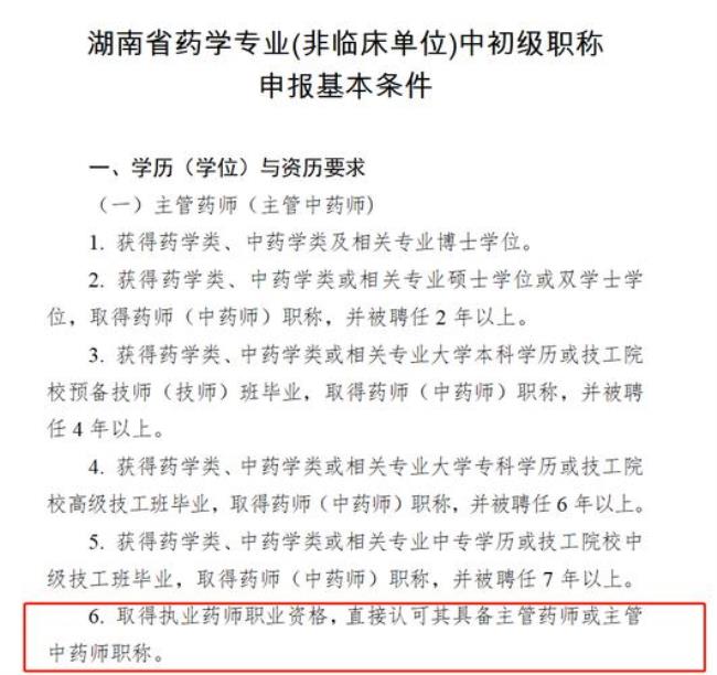 报考主管药师需要什么条件