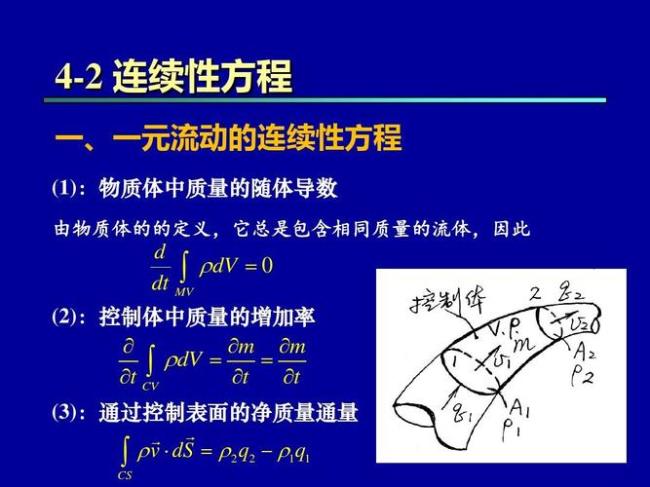 恒定流连续性方程