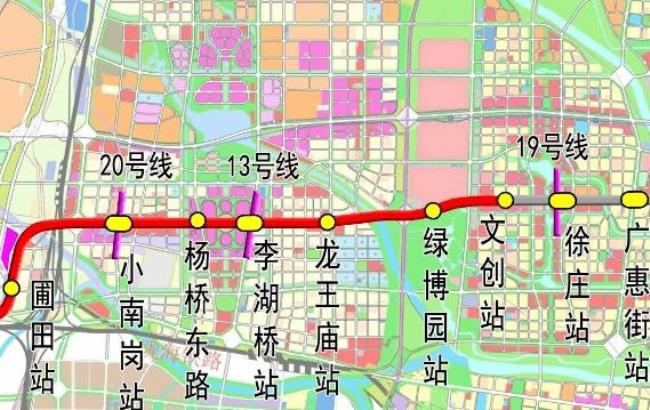 郑州地铁4号线2期线路站点