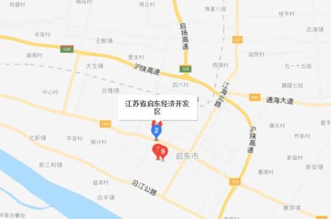 江苏启东地图