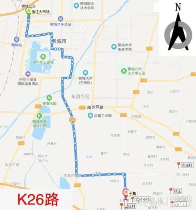 聊城601路公交车路线