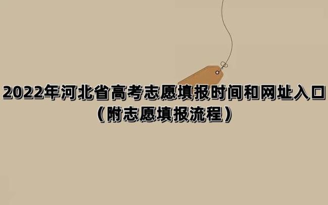 2022河北省高考报名时间