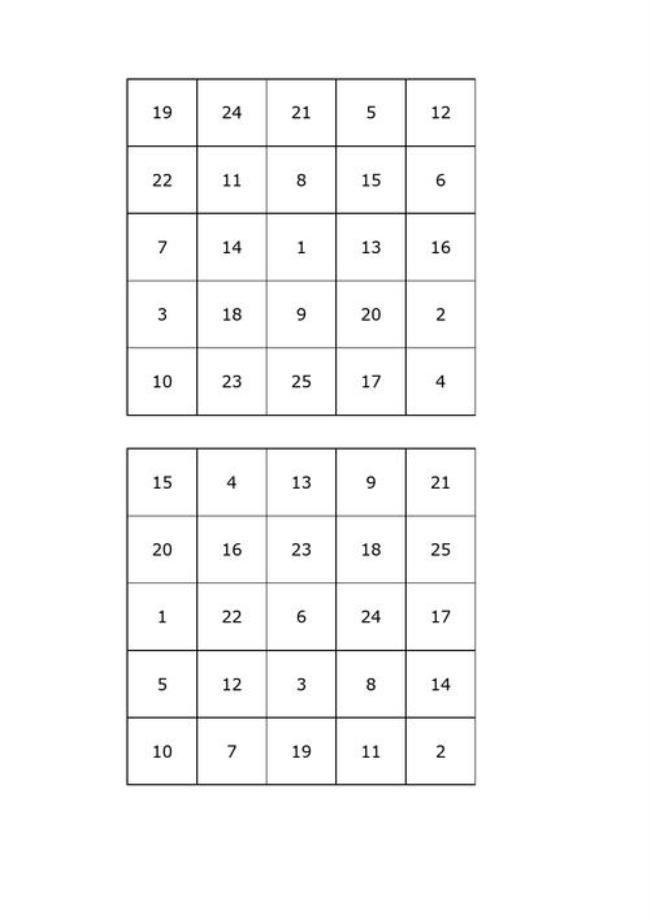 6岁儿童舒尔特表格正确训练法