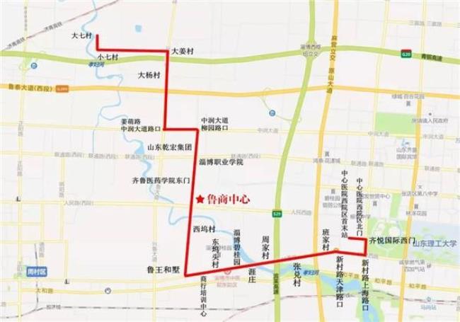 淄博大学城园区范围