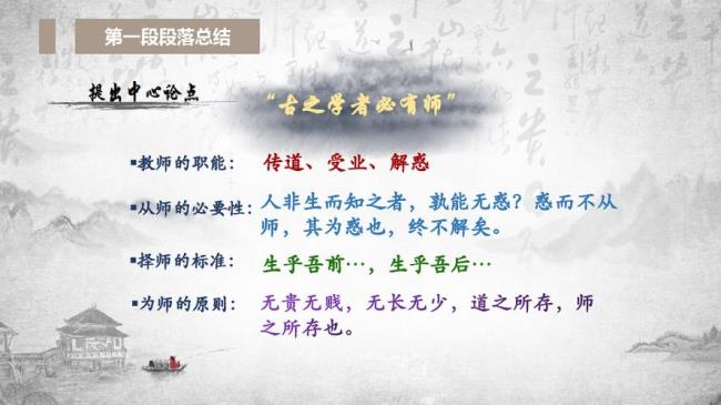 师说文言文知识归纳