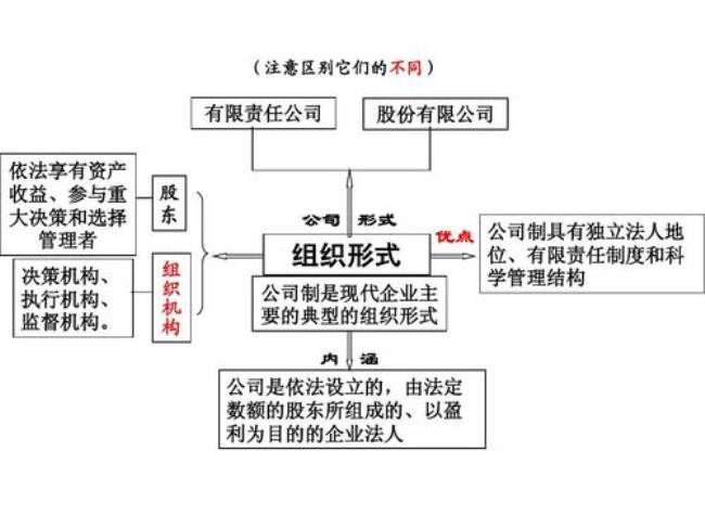 组织形式和企业类型的关系