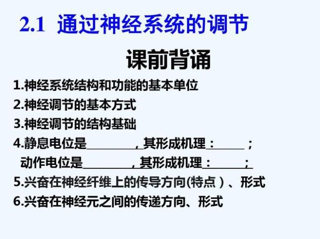 高中生物神经递质有哪些