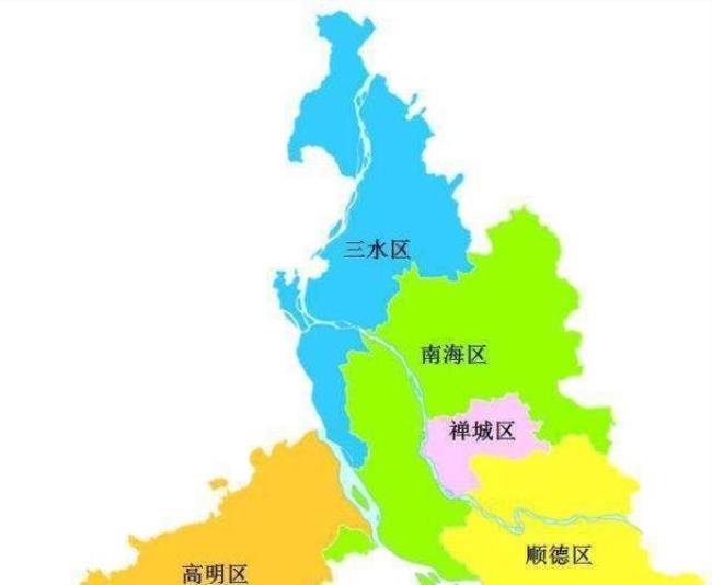 佛山行政区划地图