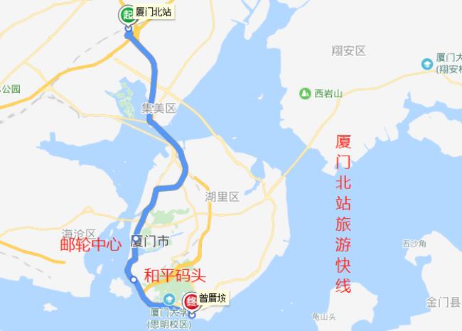 厦门环岛路上有几路经过公交车