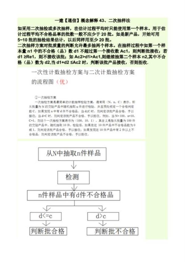 一次二次抽样判定计算方法