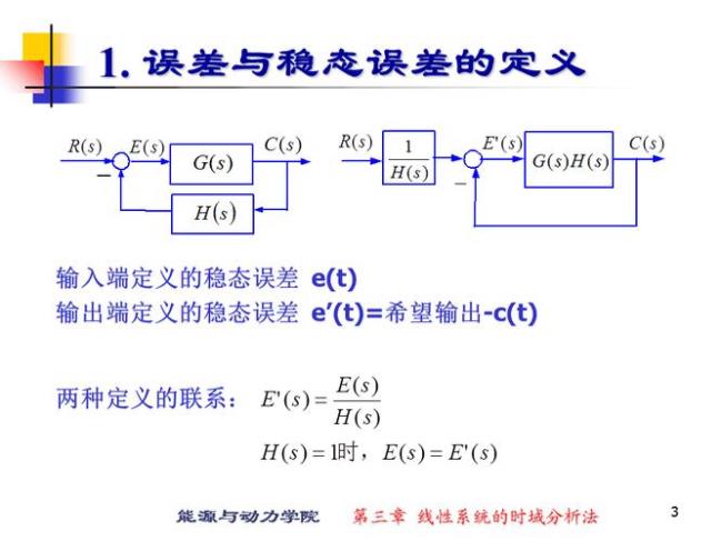 决定控制系统稳定误差的要素