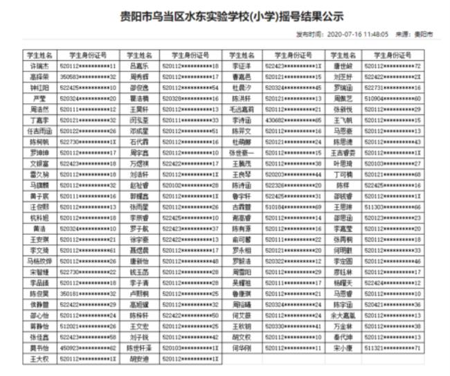 贵阳中天小学入学条件