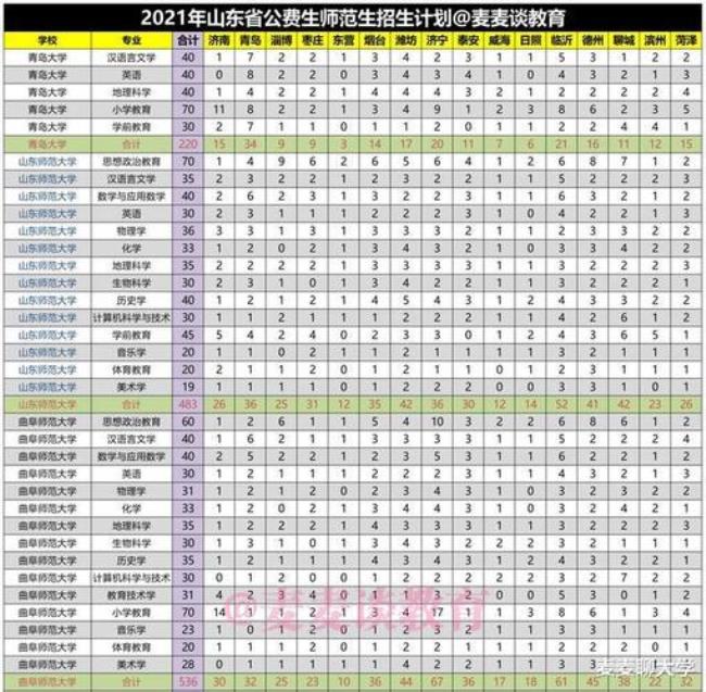 青岛大学有哪些师范类专业