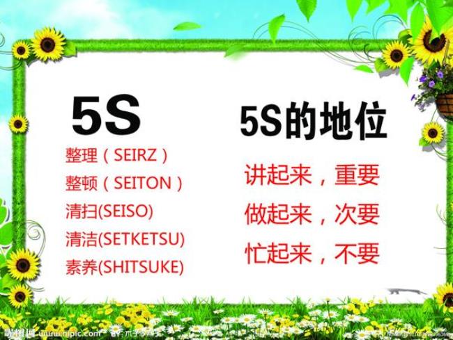 5s管理分别指