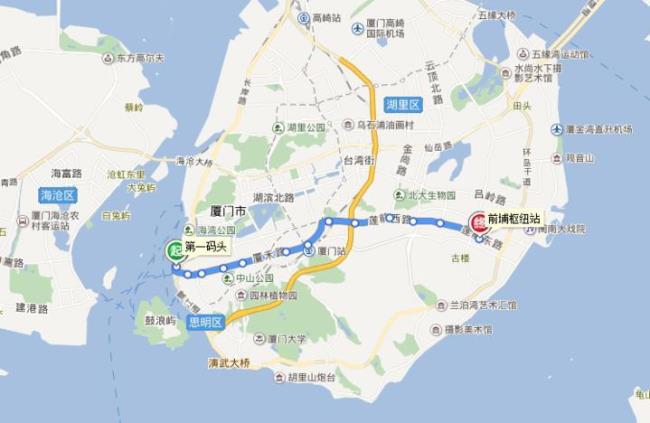 厦门BRT城市公交路线