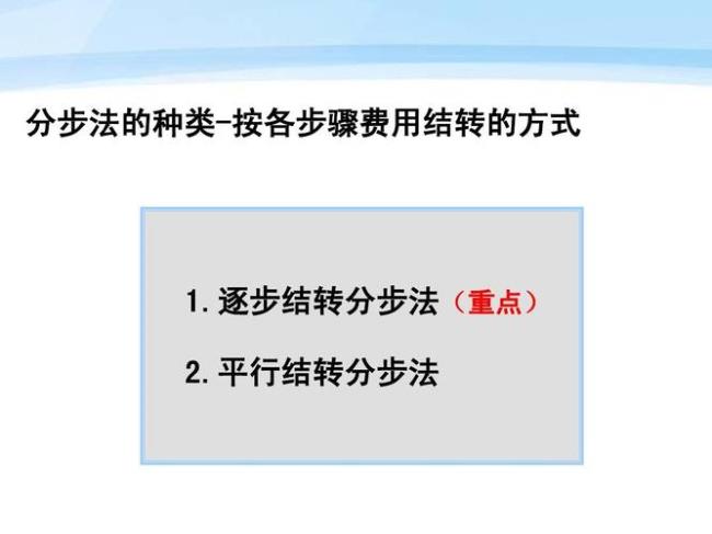 分型结转分步法也称