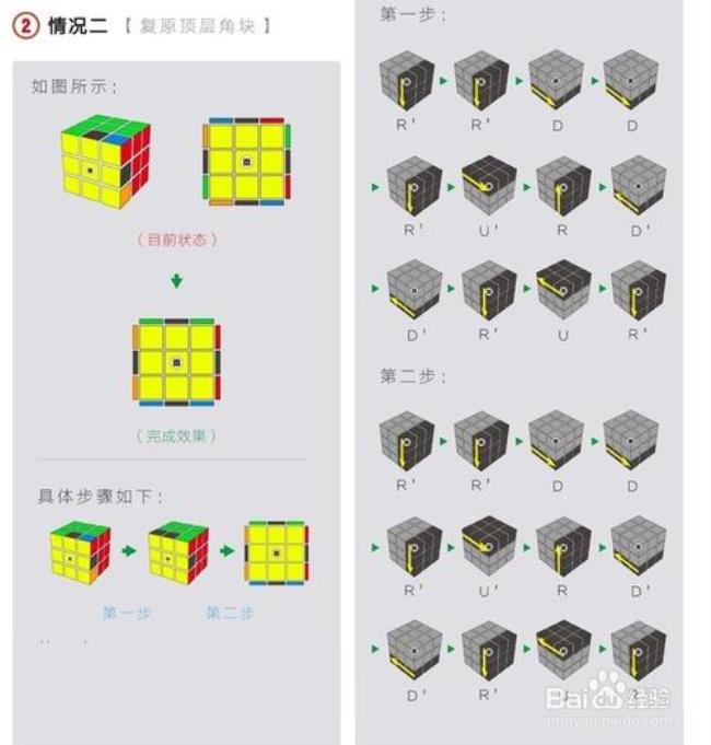 三阶魔方左上右下口诀