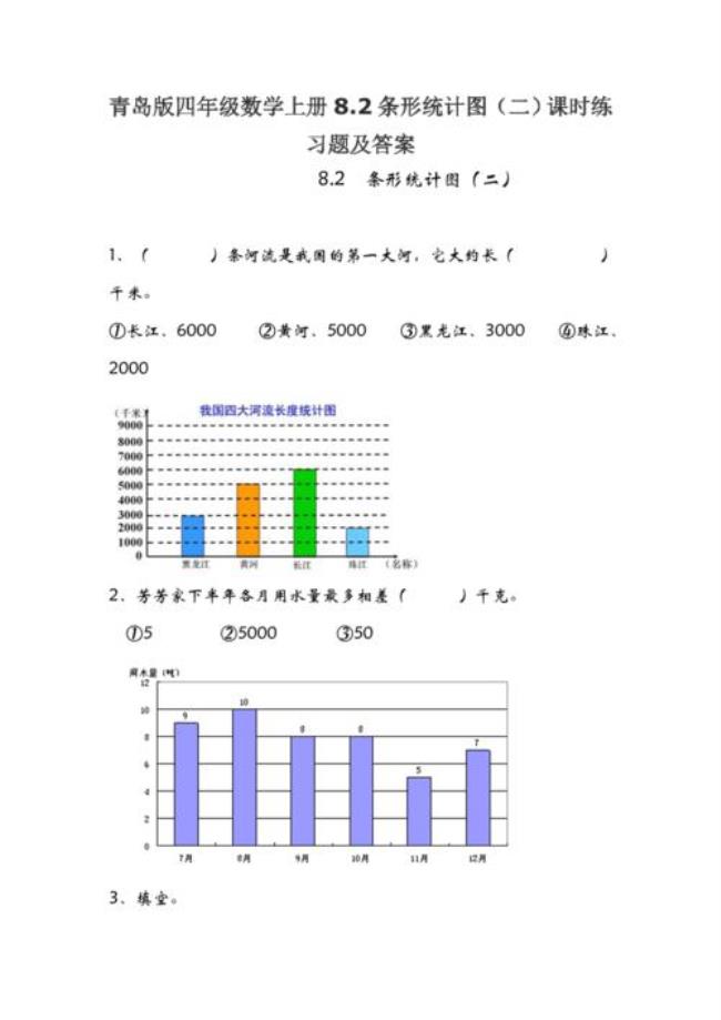 条形统计图四年级定义