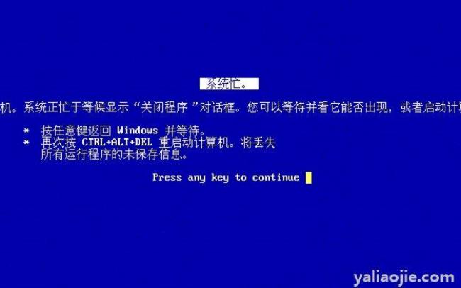 为什么电脑会出现蓝屏退不出来