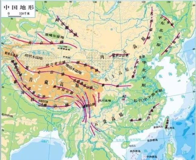 祁连山脉走向地图