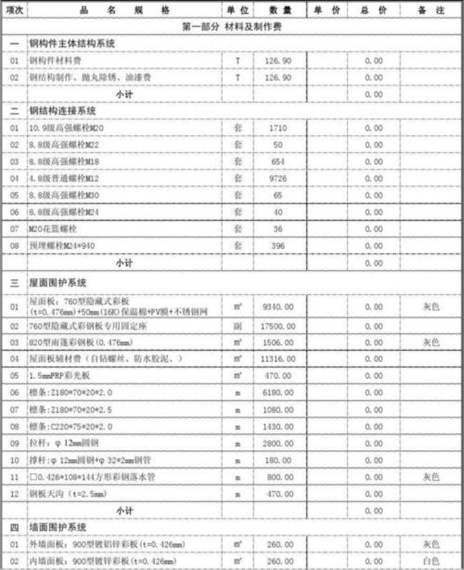 钢结构工程管理费收取标准