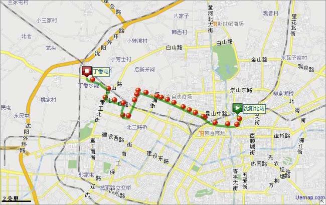 从沈阳站到四院坐几路公共汽车