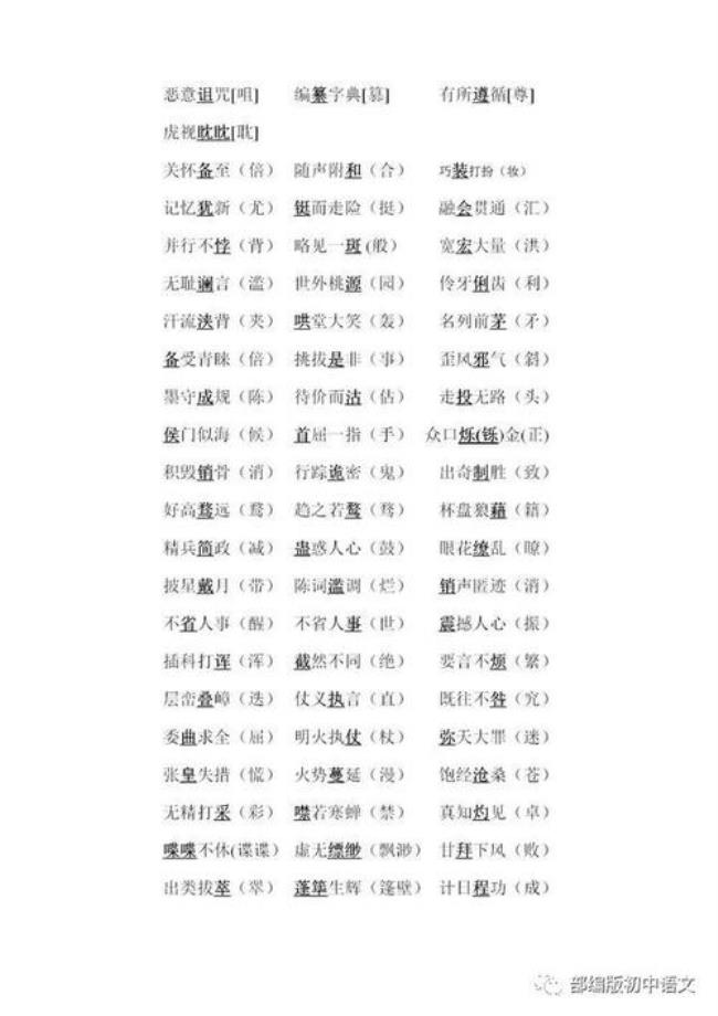 20个易错字的成语