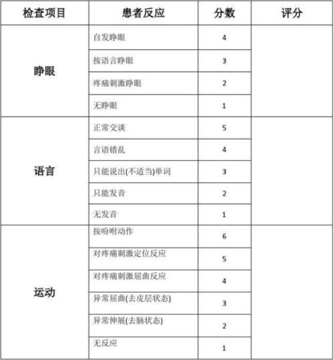 sioss量表评分标准