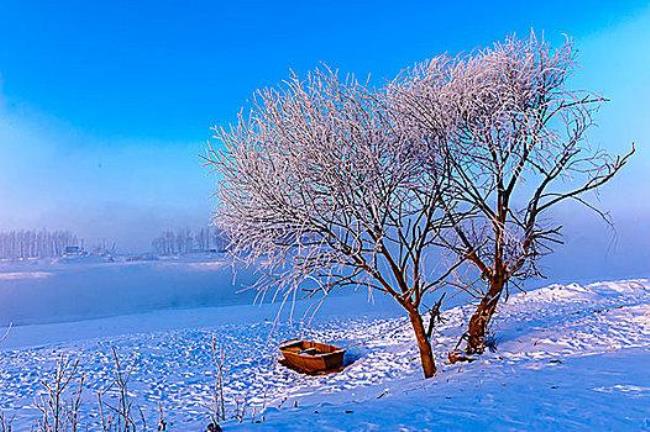 东北吉林的雪景