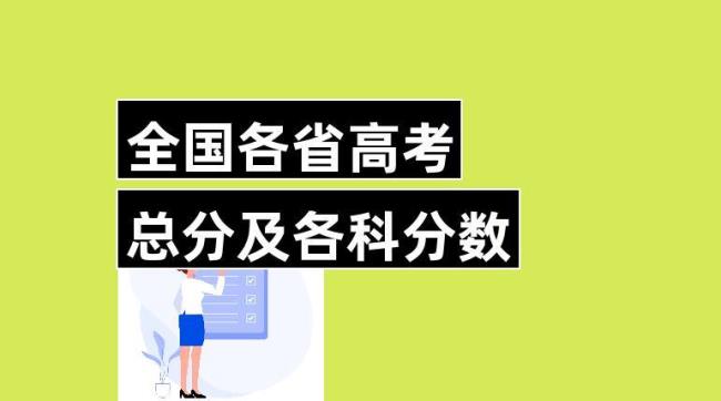 全国高考总分分数表